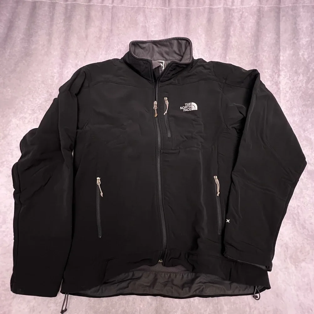 The North Face Apex Bionic Jacket Mens Large Black Good Windproof Softshell